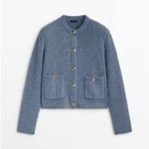 NWT MASSIMO DUTTI MINI BOUCLE CARDIGAN - MEDIUM
